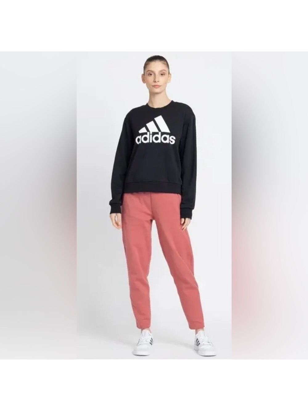 Adidas Logo Black Long Sleeve Sweatshirt - Picture 5 of 8